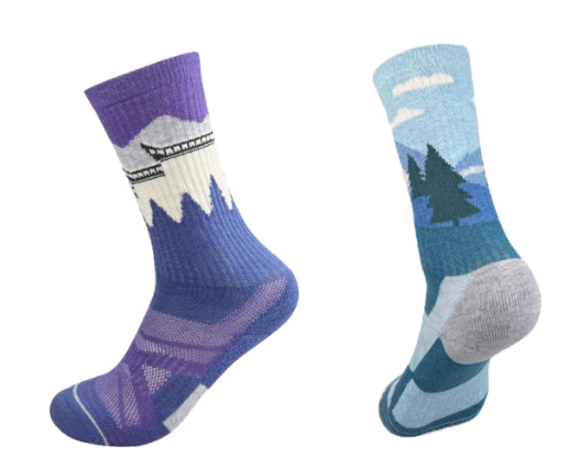 Scenic motorcycle socks